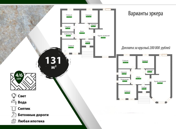 Дом, 131 м2. КП Красносельское.