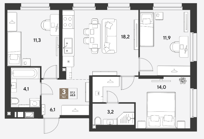 foto-3-komnatnaya-kvartira-68-m2-6-16-et-zhk-grade
